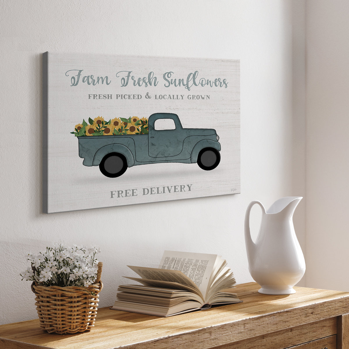 Farmers Market Truck - Canvas Art Print