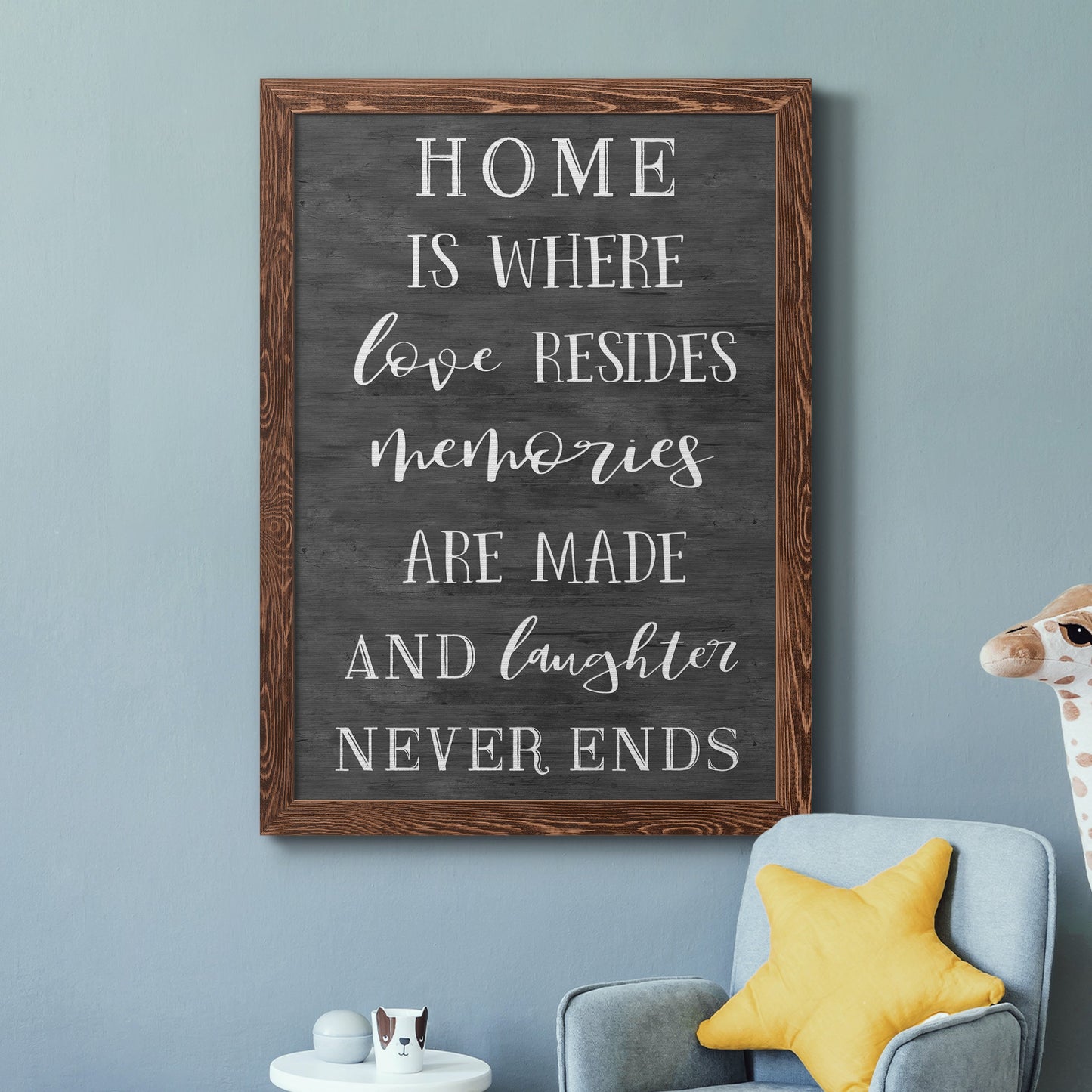 Love Resides - Premium Canvas Framed in Barnwood - Ready to Hang