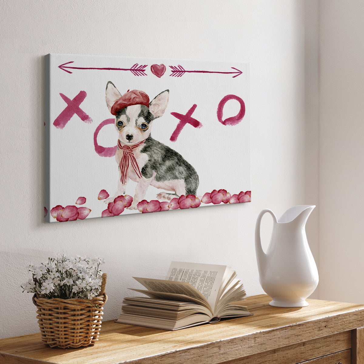 Puppy Valentine Collection A - Canvas Art Print