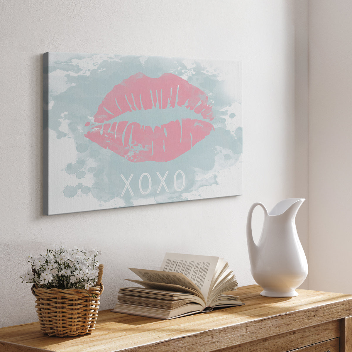 XOXO in Color - Canvas Art Print