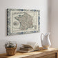Bordered Map of France - Canvas Art Print