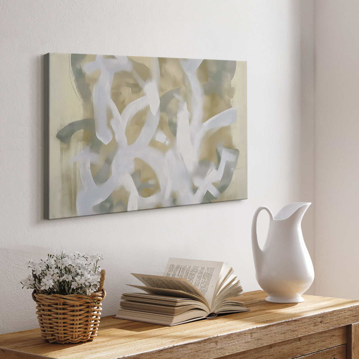 Grey and Gold Abstract CLXIII - Canvas Art Print