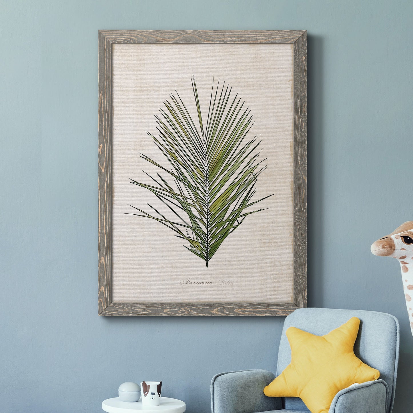 Palm Botanical I - Premium Canvas Framed in Barnwood - Ready to Hang