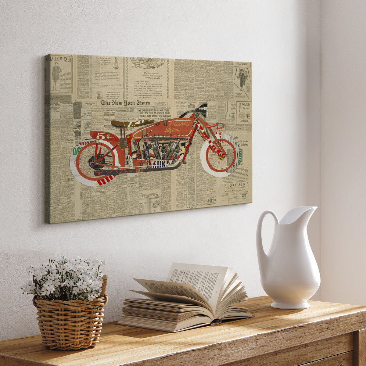 Vintage Red - Canvas Art Print