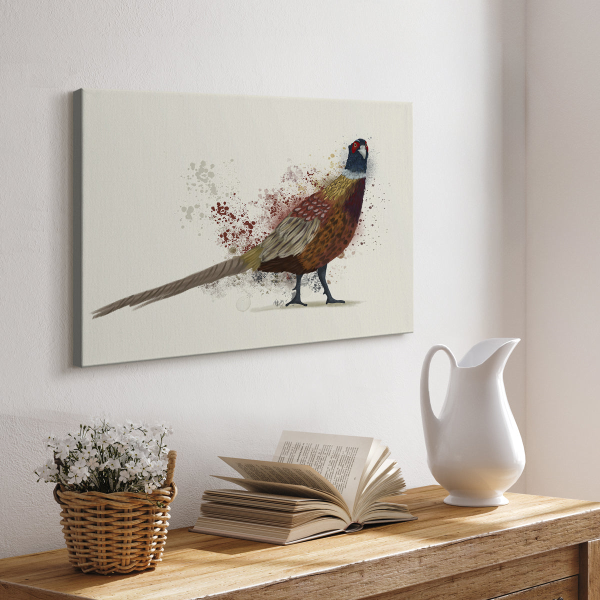 Pheasant Splash 2 - Canvas Art Print