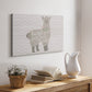 Floral Llama - Canvas Art Print