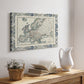 Bordered Map of Europe - Canvas Art Print