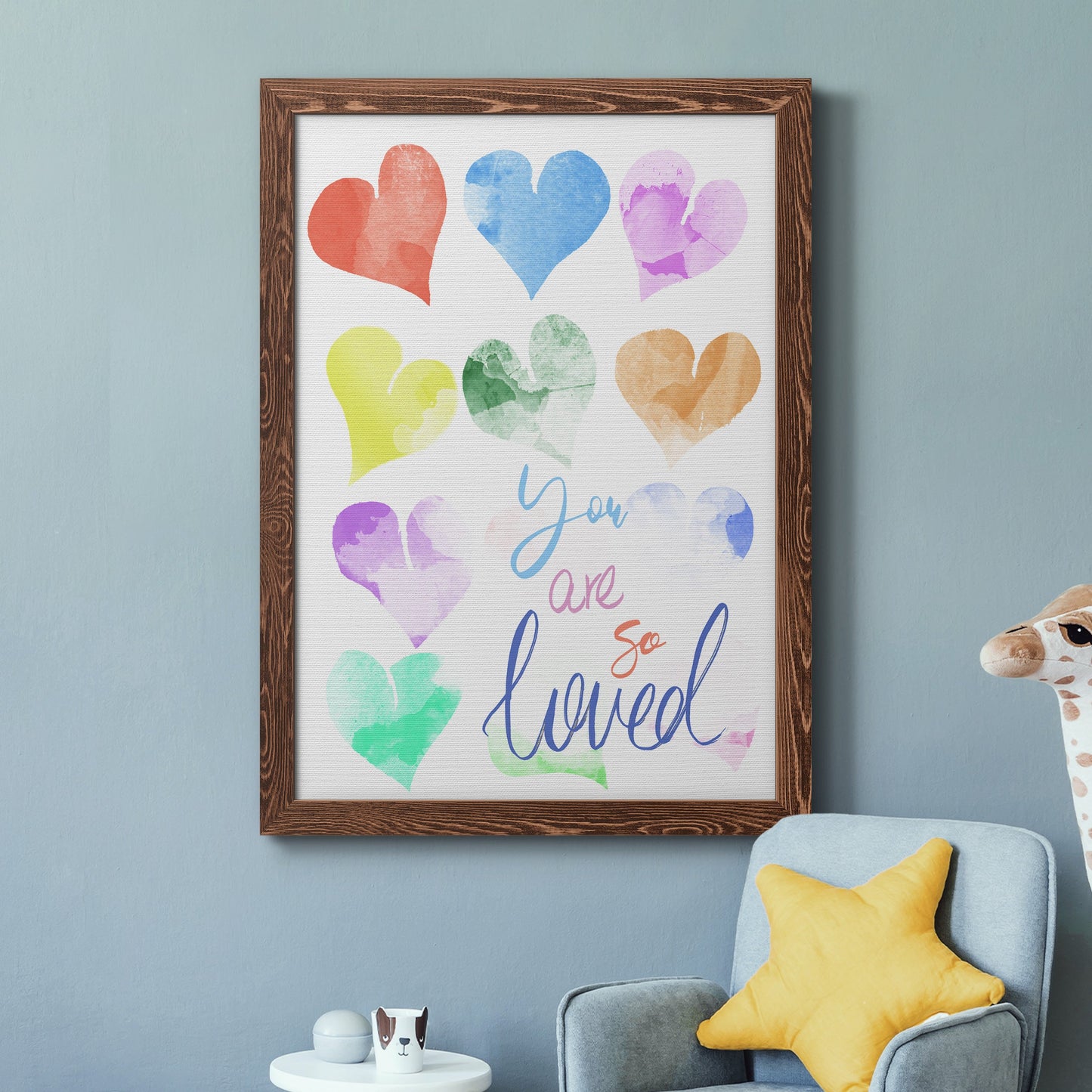 You Are So Loved - Barnwood Framed Canvas Print