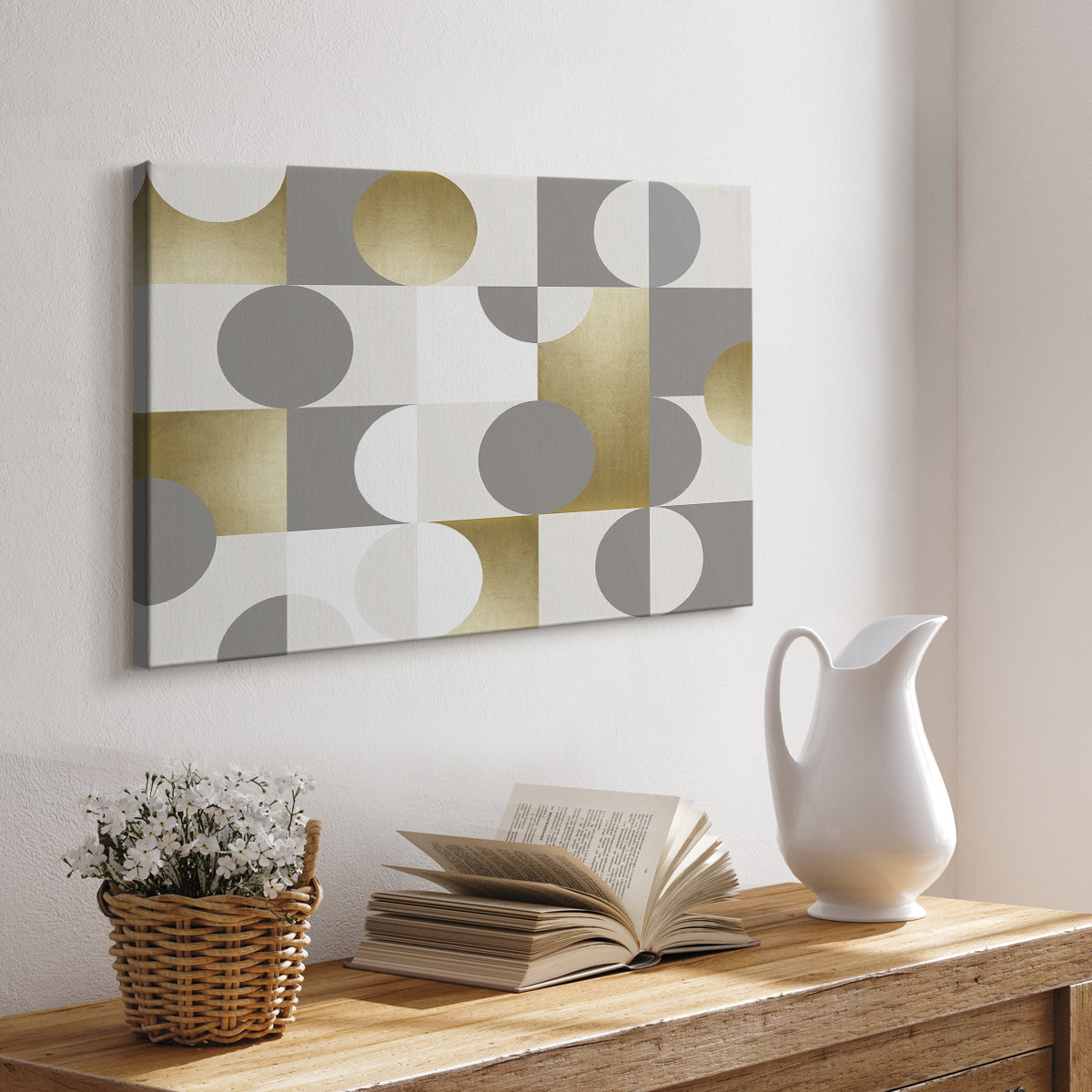 Modern Gold Reflections - Canvas Art Print