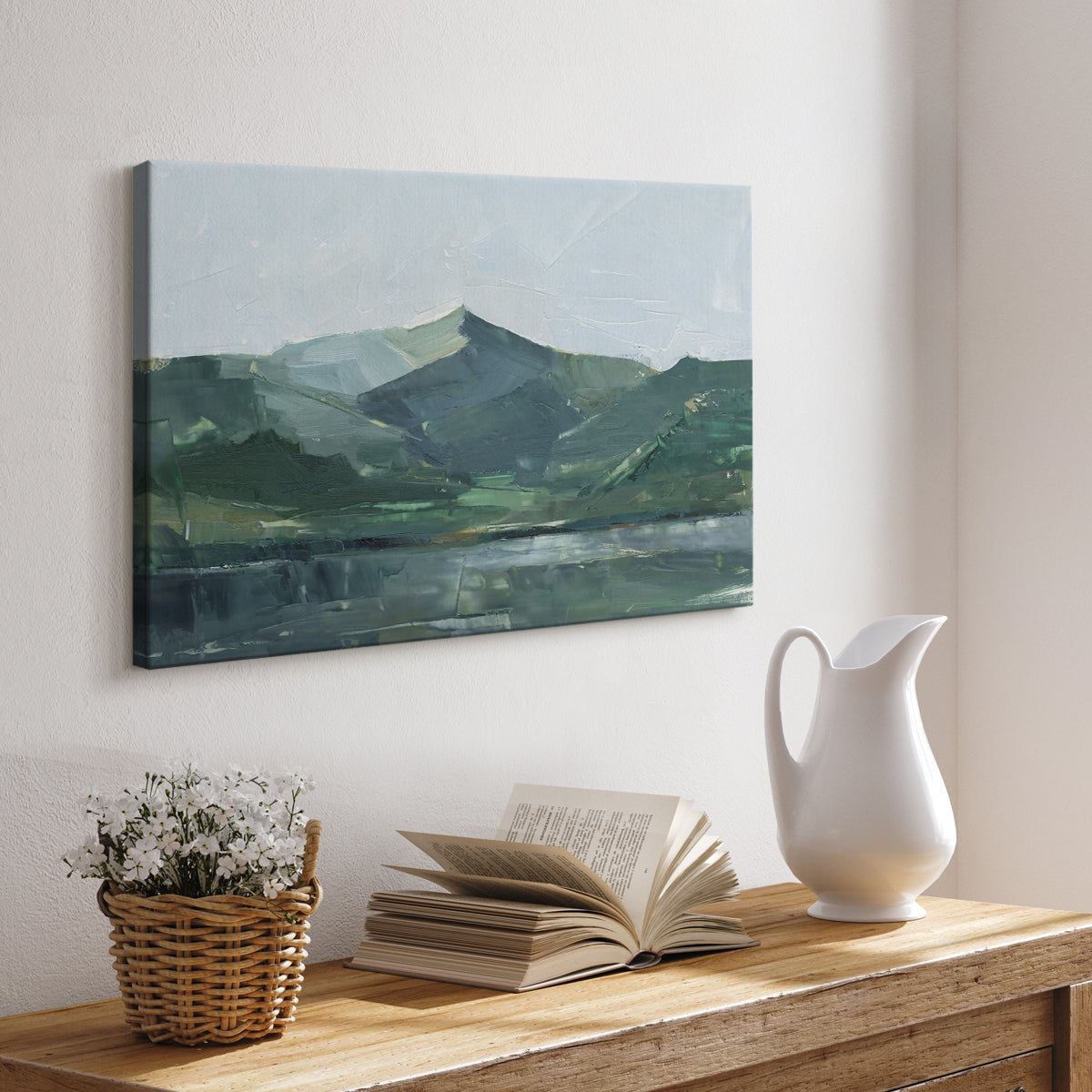 Green Grey Mountains I - Canvas Art Print