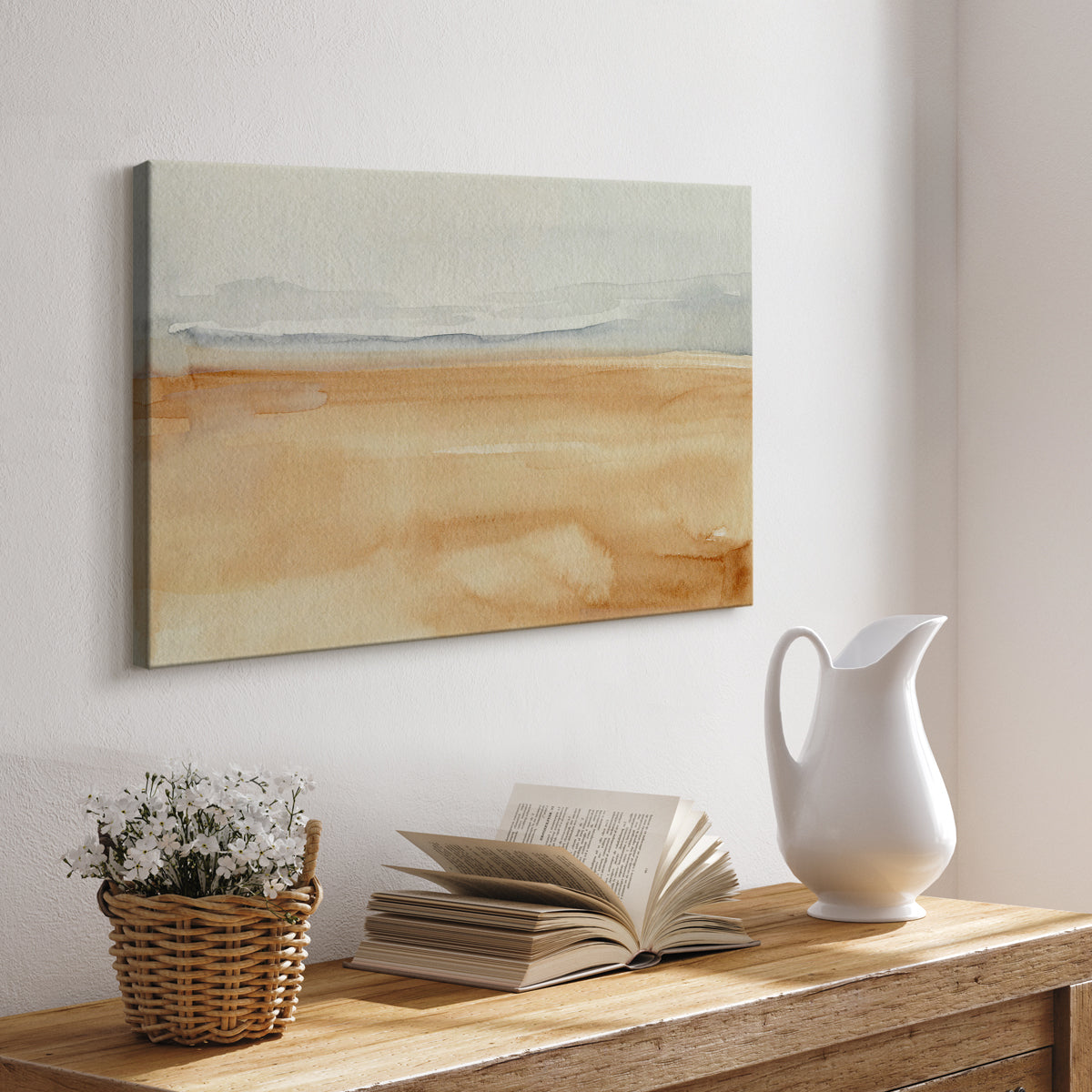 Ash Blue Horizon I - Canvas Art Print