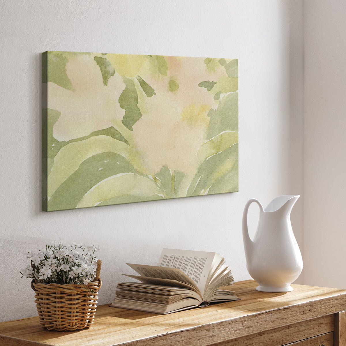 Verdant Floral Abstract II - Canvas Art Print