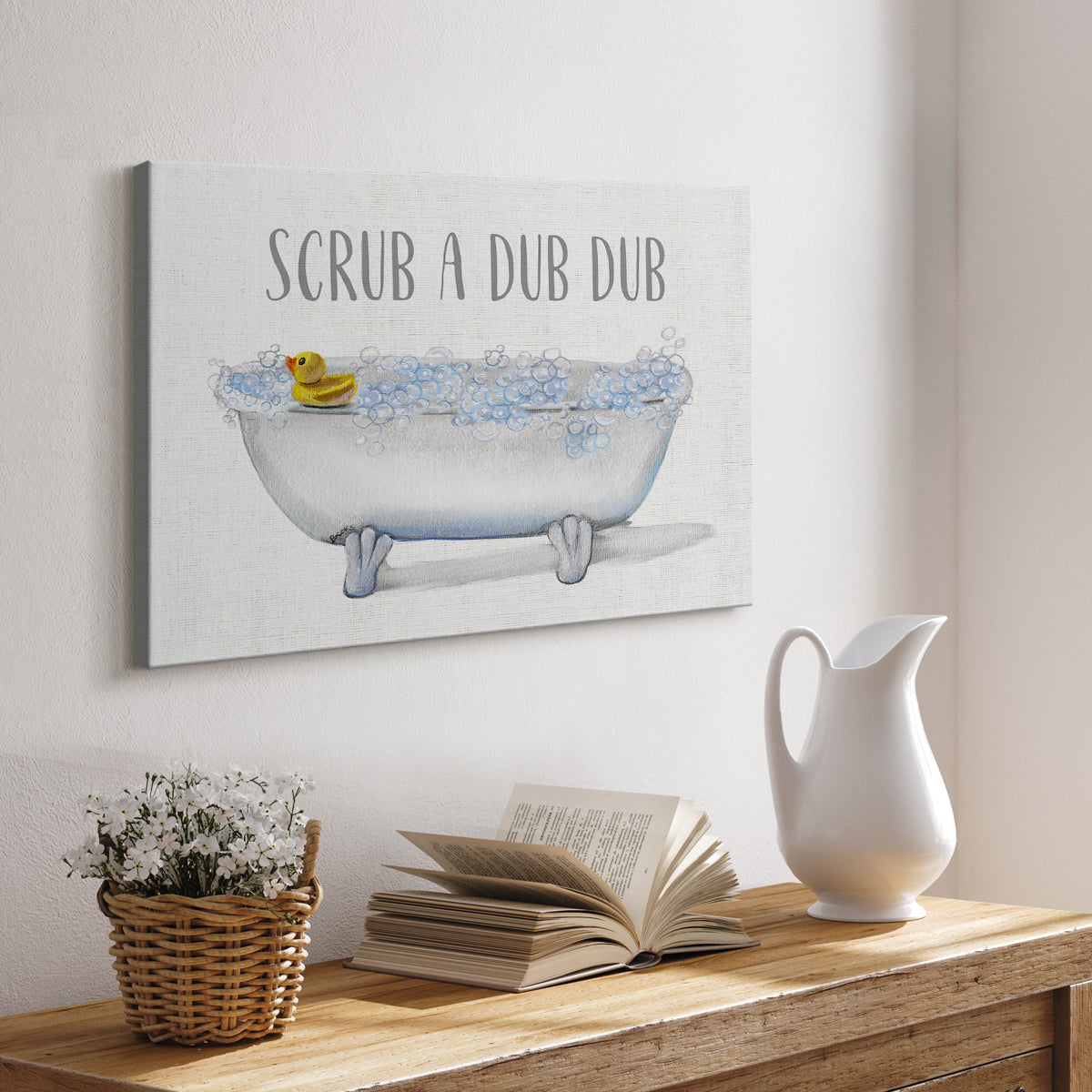 Scrub A Dub - Canvas Art Print