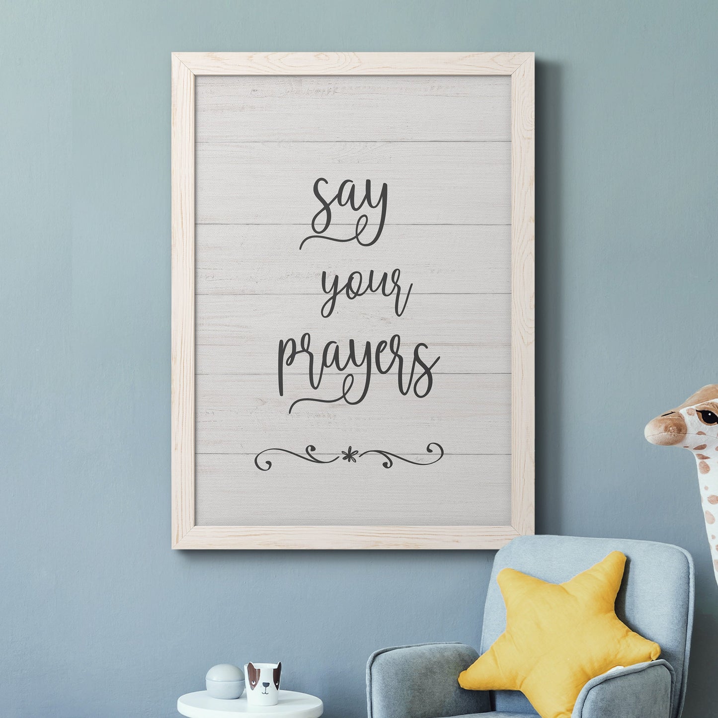 Say Your Prayers - Premium Canvas Framed in Barnwood - Ready to Hang