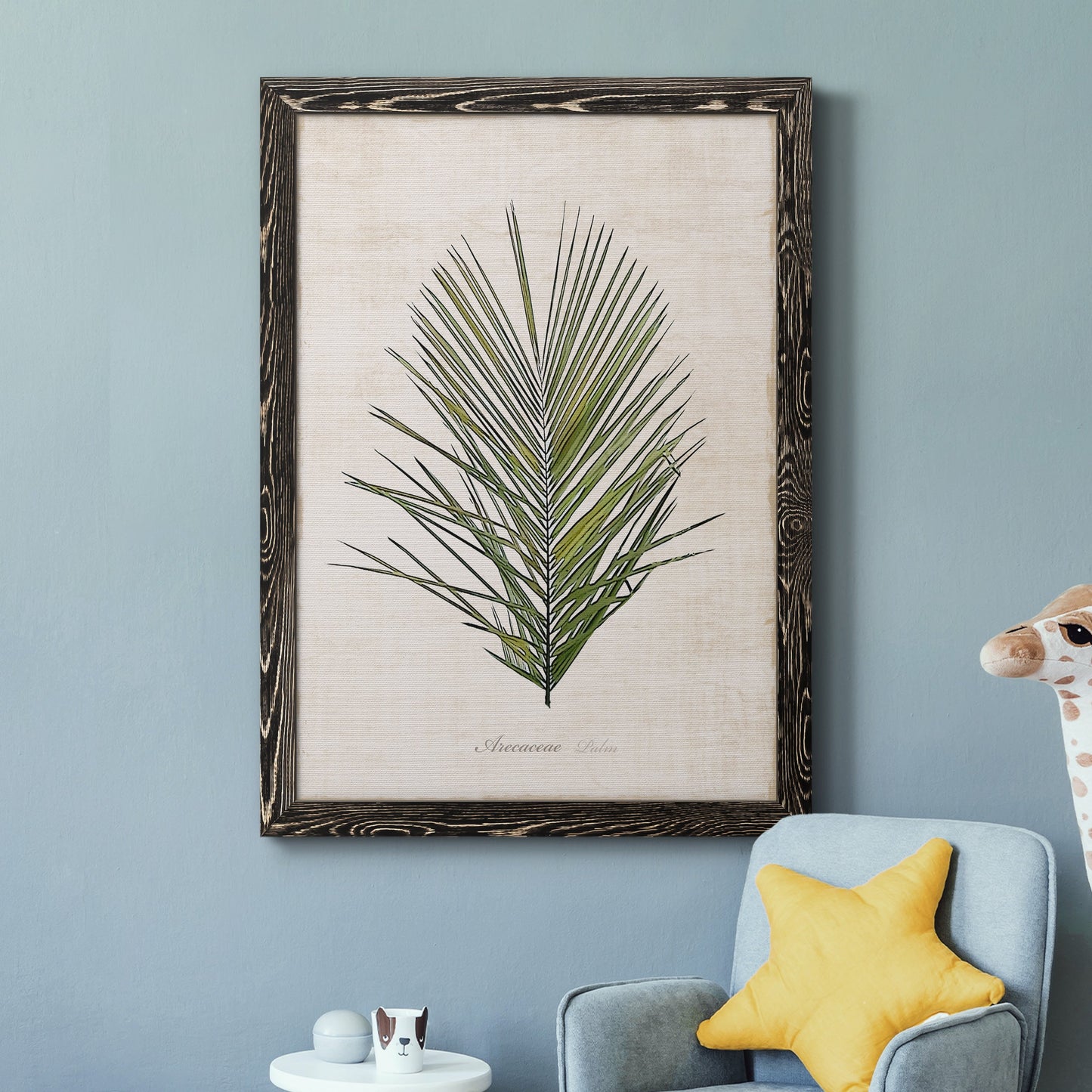 Palm Botanical I - Premium Canvas Framed in Barnwood - Ready to Hang