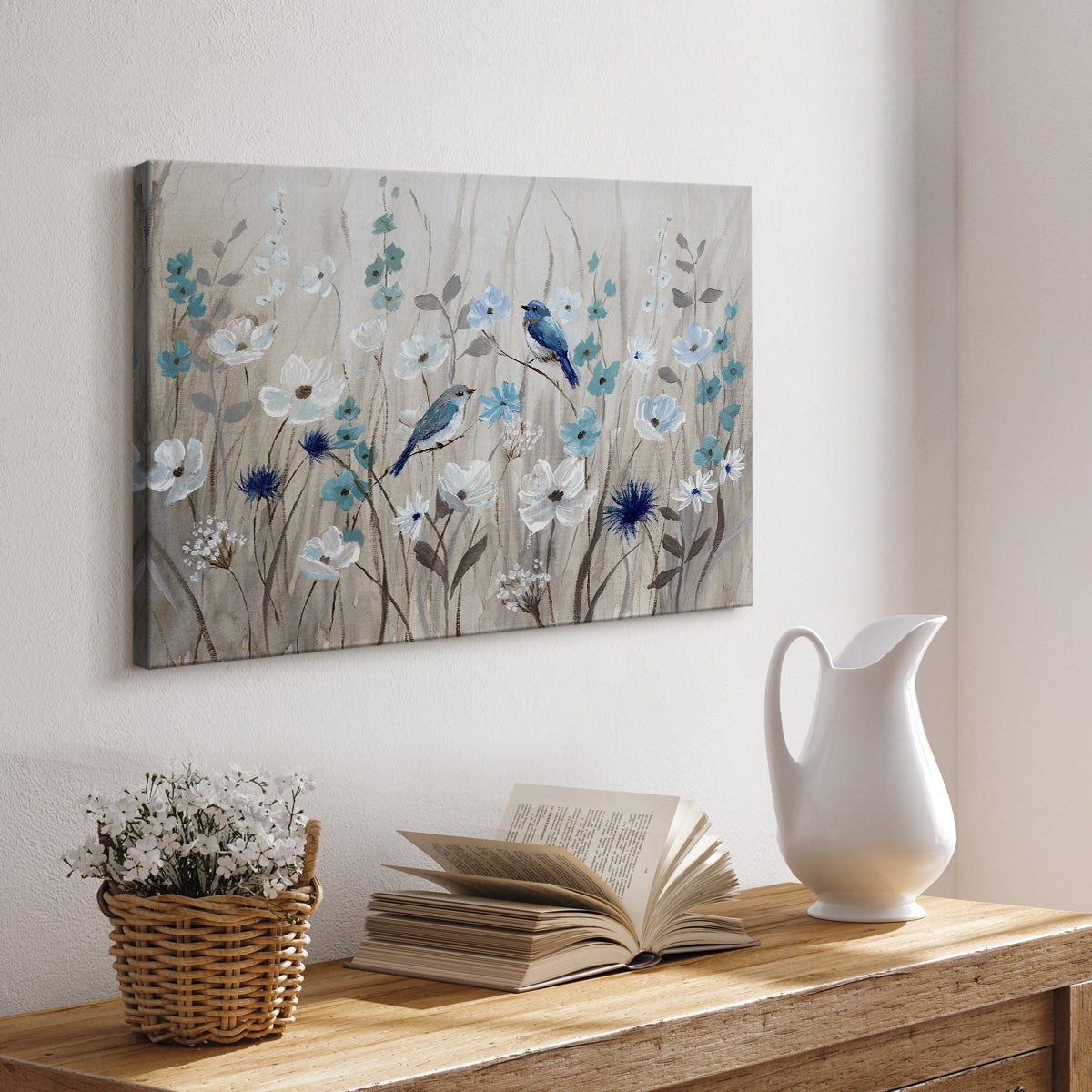 Bluebirds in Spring - Canvas Art Print