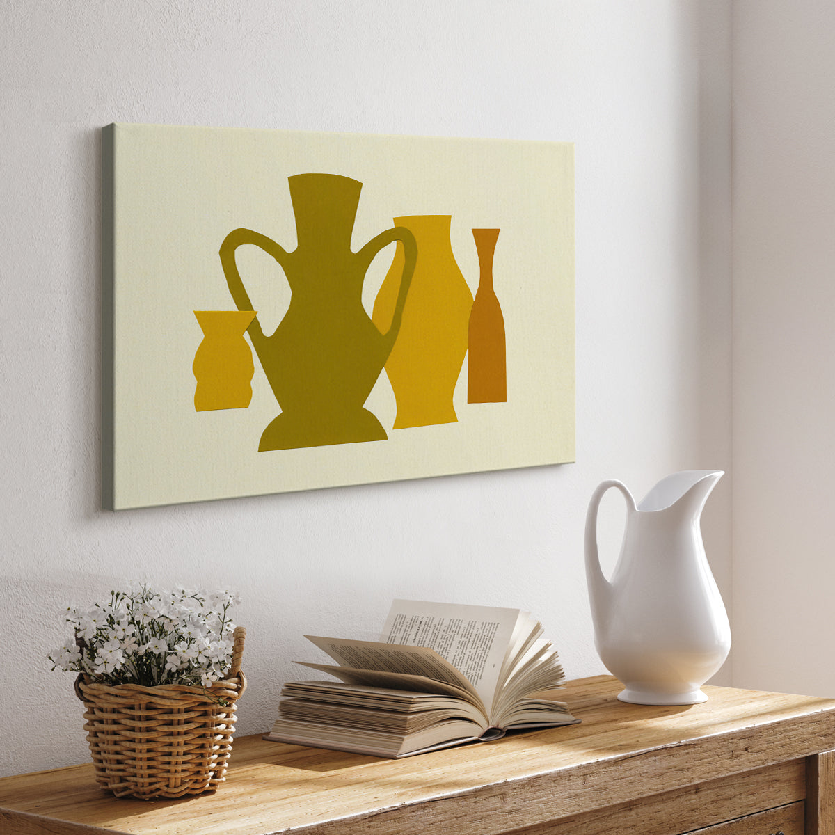 Posing Pottery I - Canvas Art Print