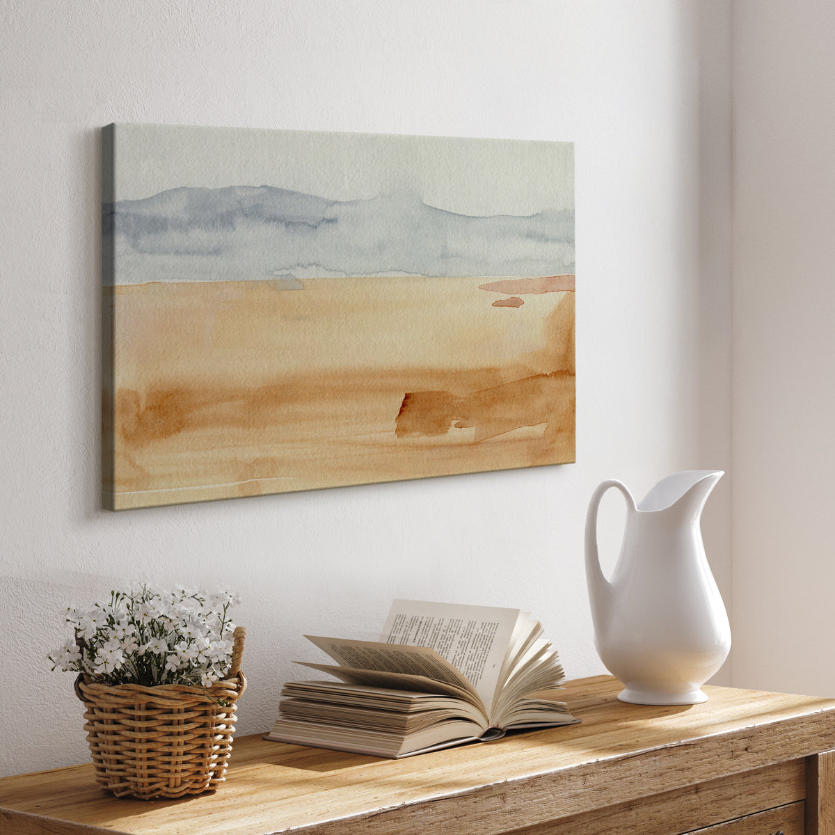 Ash Blue Horizon II - Canvas Art Print