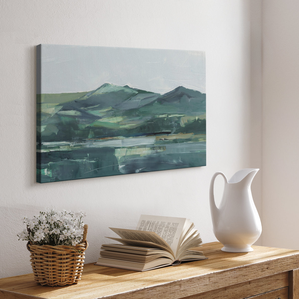 Green Grey Mountains II - Canvas Art Print