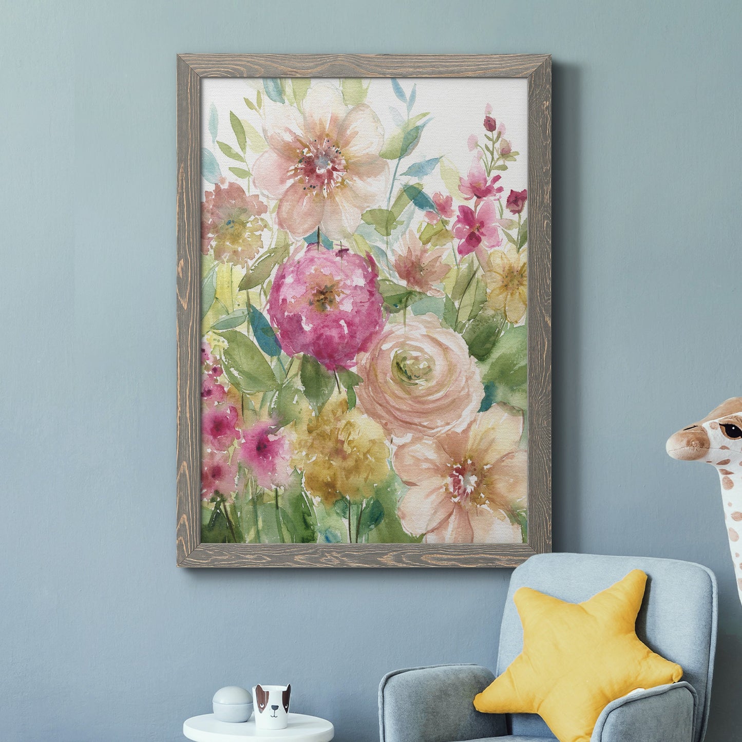 Jardin de Fleurs - Premium Canvas Framed in Barnwood - Ready to Hang