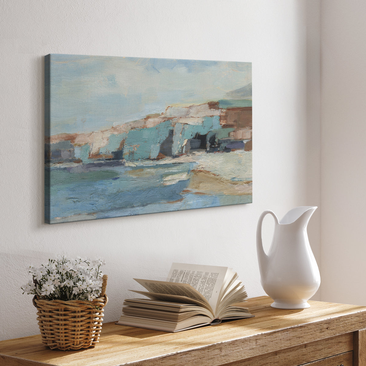 Turquoise Cliff Wall II - Canvas Art Print