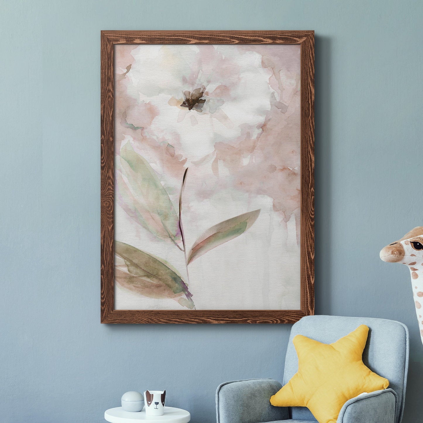Summer Bloom I - Barnwood Framed Canvas Print
