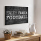 Faith Family Football - Canvas Art Print