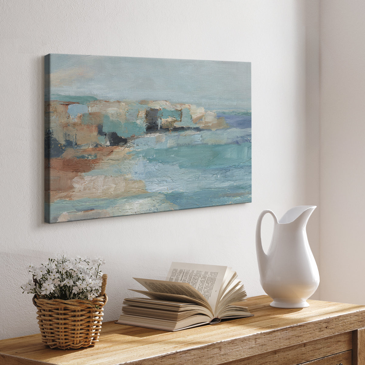 Turquoise Cliff Wall I - Canvas Art Print