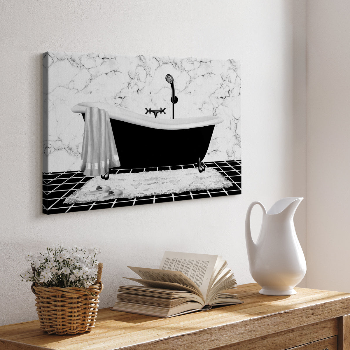 Modern Bath I - Canvas Art Print