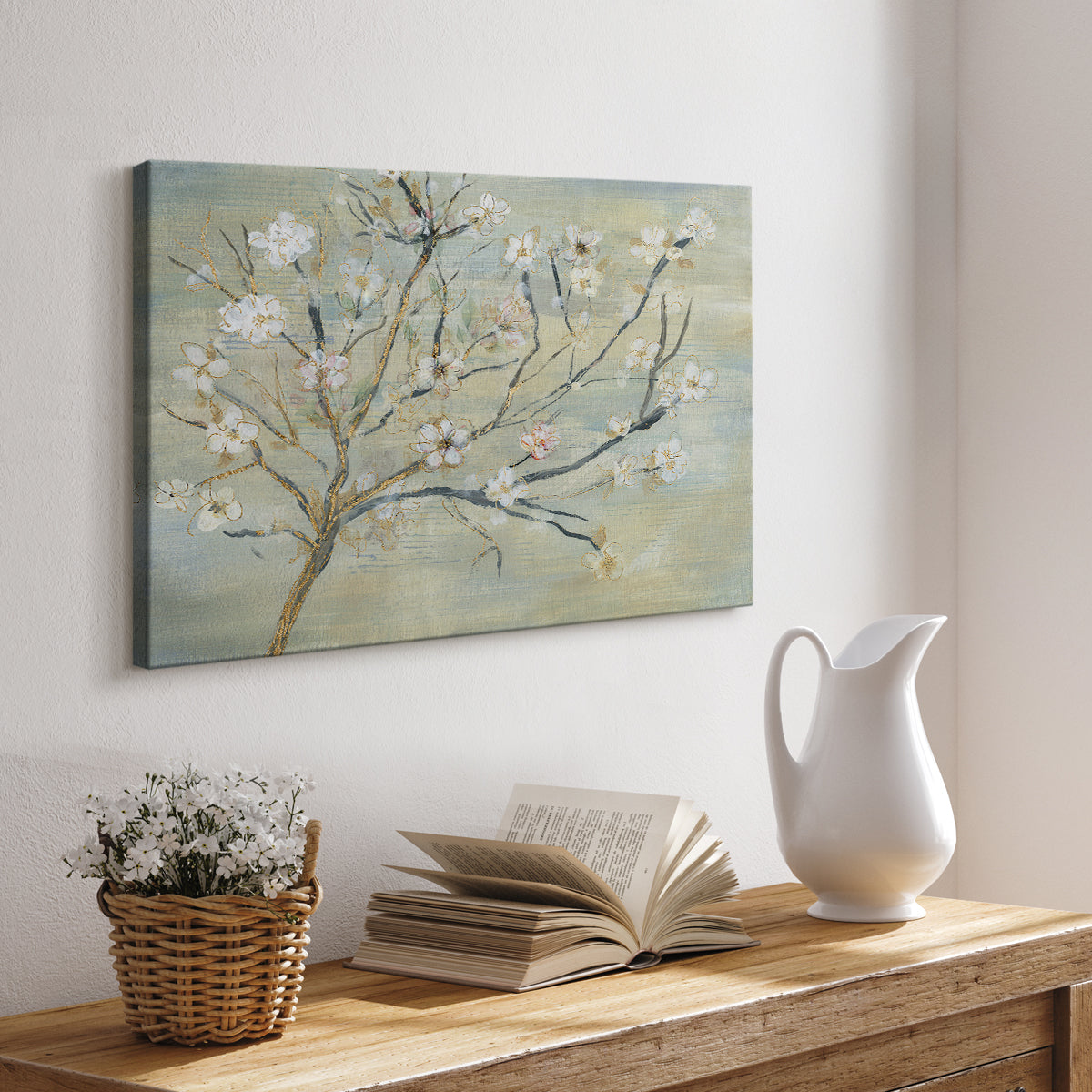 Blossoms & Spring Rain - Canvas Art Print