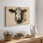 Charcoal Cow I - Canvas Art Print