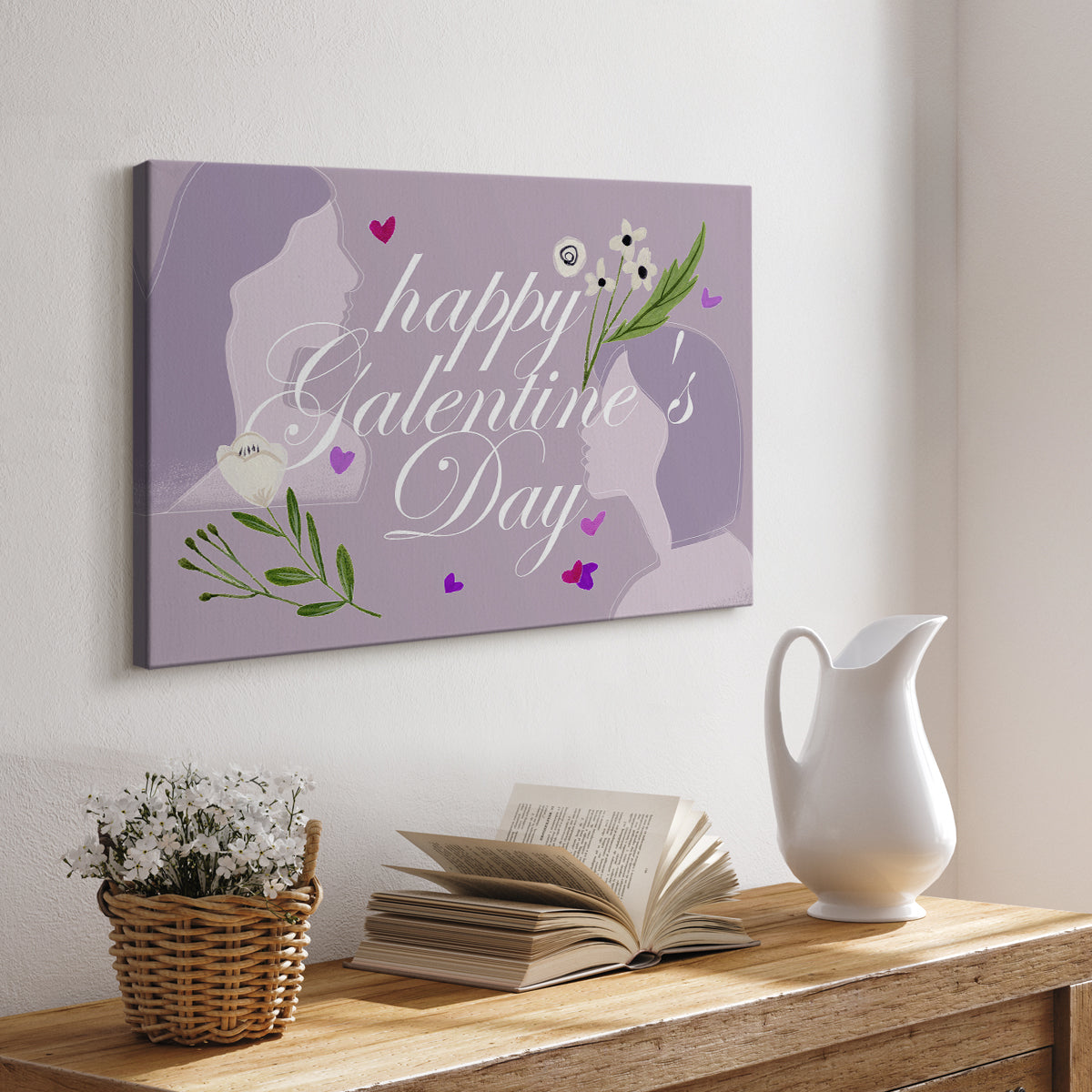 Happy Galentine's Day Collection A - Canvas Art Print