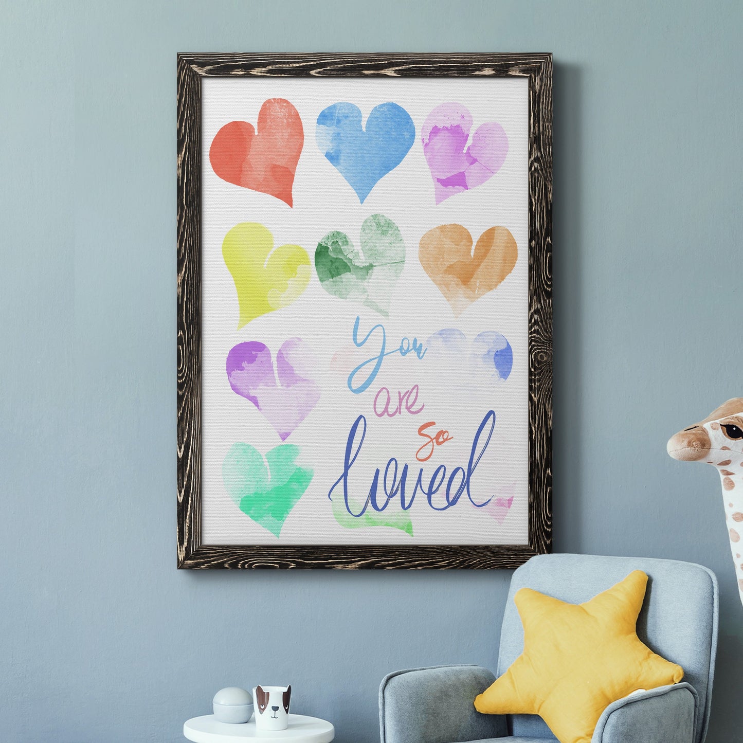You Are So Loved - Barnwood Framed Canvas Print