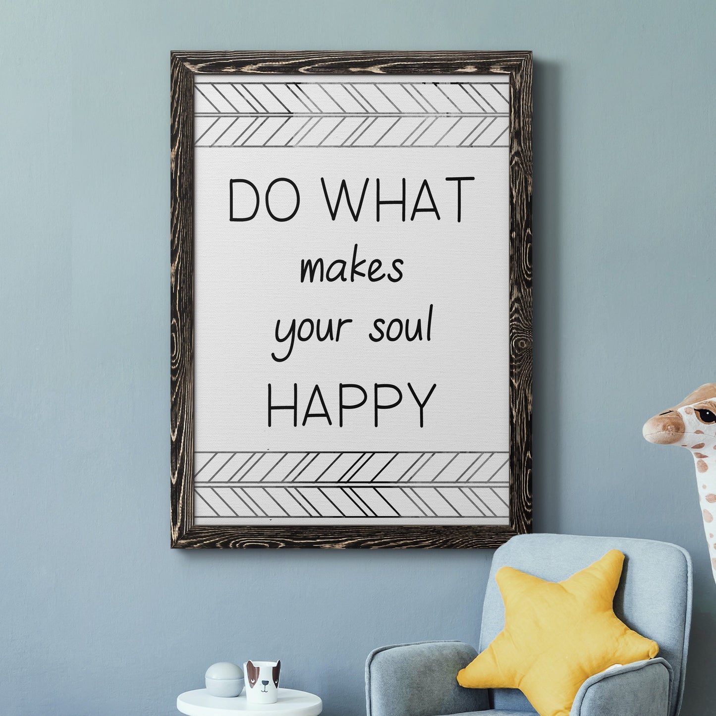 Your Soul Happy - Premium Canvas Framed in Barnwood - Ready to Hang