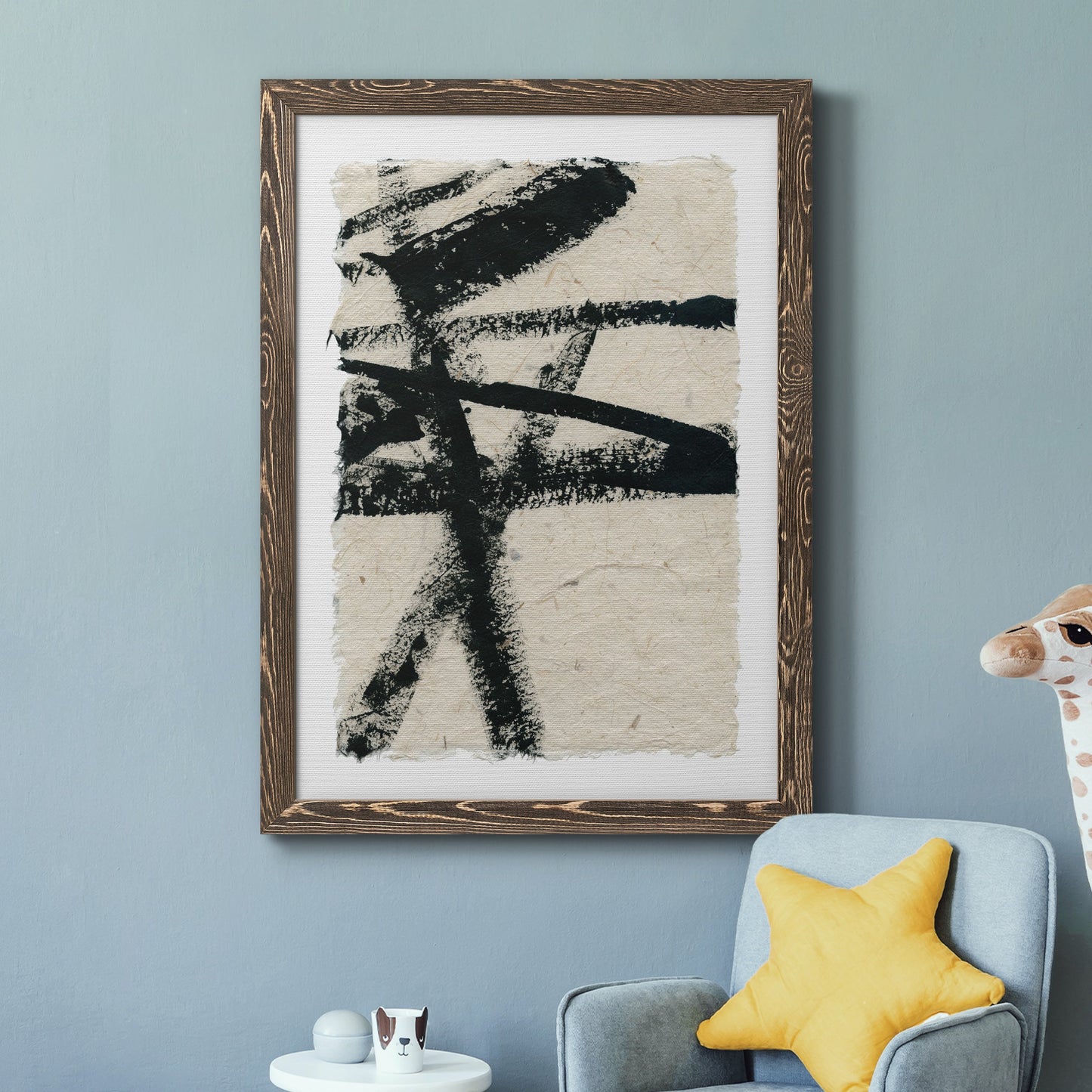 Lines Crossed III - Premium Canvas Framed in Barnwood - Ready to Hang