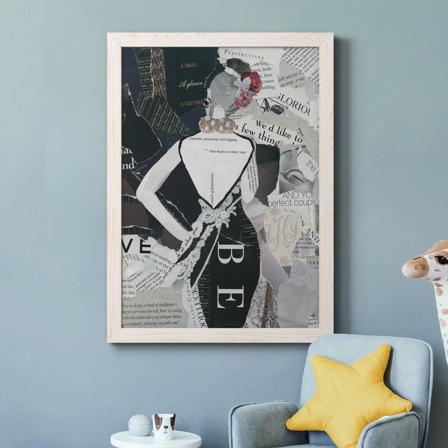 Fashion Mosaic II - Barnwood Framed Canvas Print