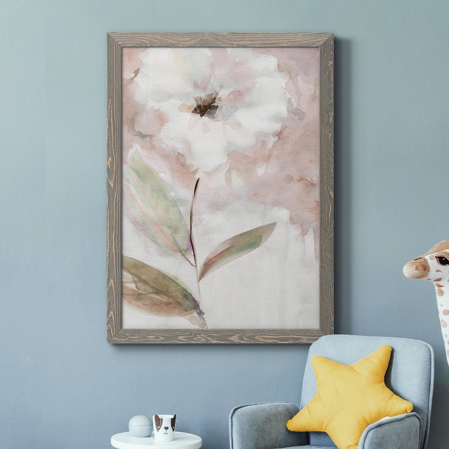 Summer Bloom I - Barnwood Framed Canvas Print