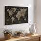 Safari World Map - Canvas Art Print