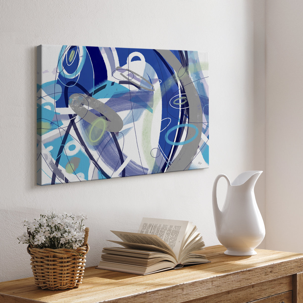 Blue Flow - Canvas Art Print