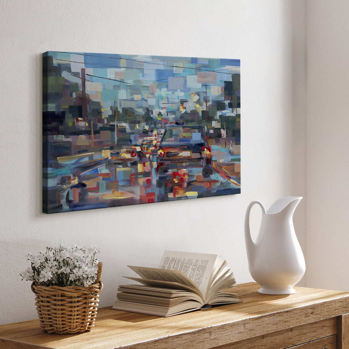 Red Traffic - Canvas Art Print