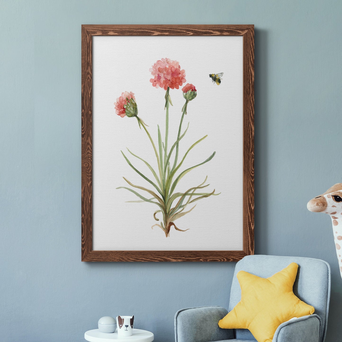 Wildflower Botanical III - Barnwood Framed Canvas Print
