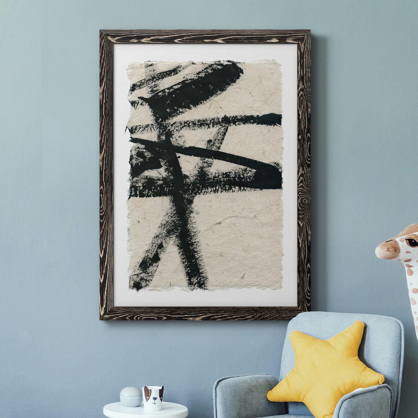 Lines Crossed III - Premium Canvas Framed in Barnwood - Ready to Hang