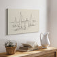 Coastal Contour Sketch II - Canvas Art Print