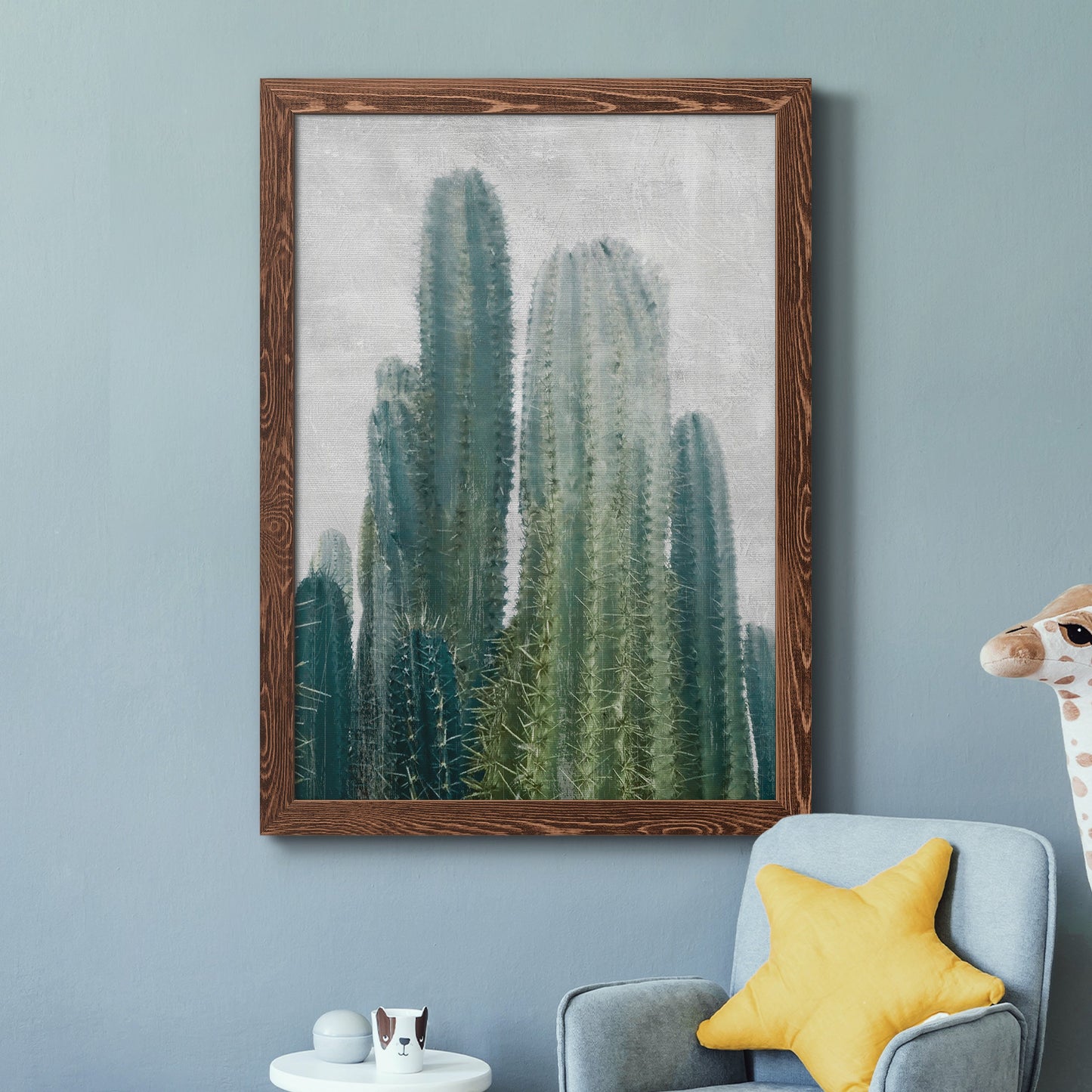 Aruba Cacti II - Barnwood Framed Canvas Print