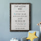 Stay Safe Rules - Premium Canvas Framed in Barnwood - Ready to Hang