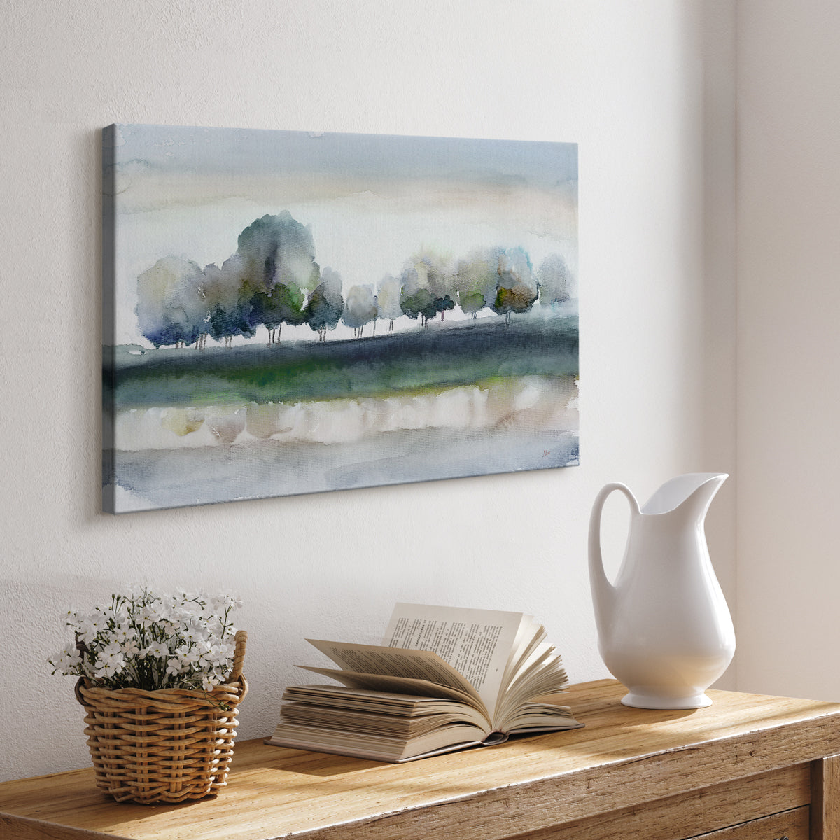Warm Meadowline Indigo - Canvas Art Print
