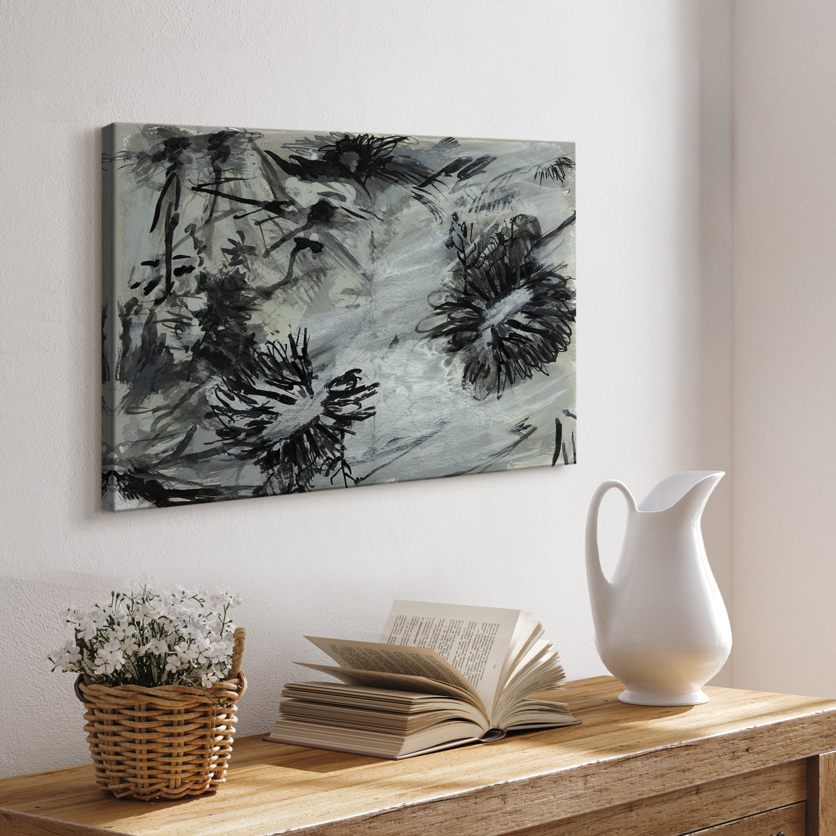 Black & White Chinois I - Canvas Art Print