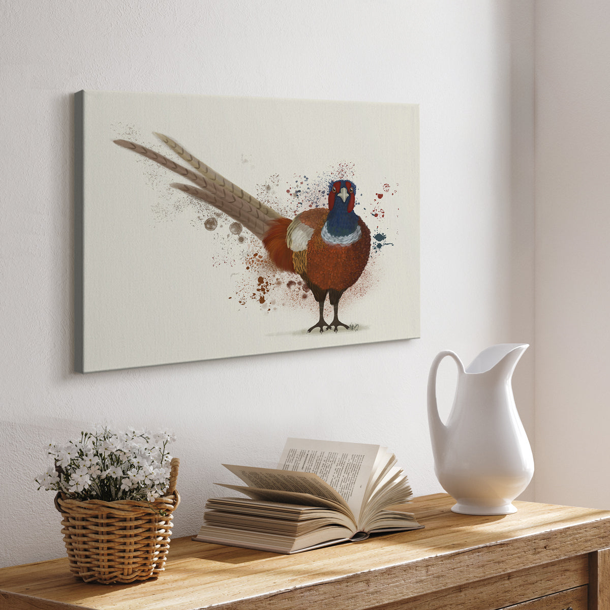 Pheasant Splash 7 - Canvas Art Print