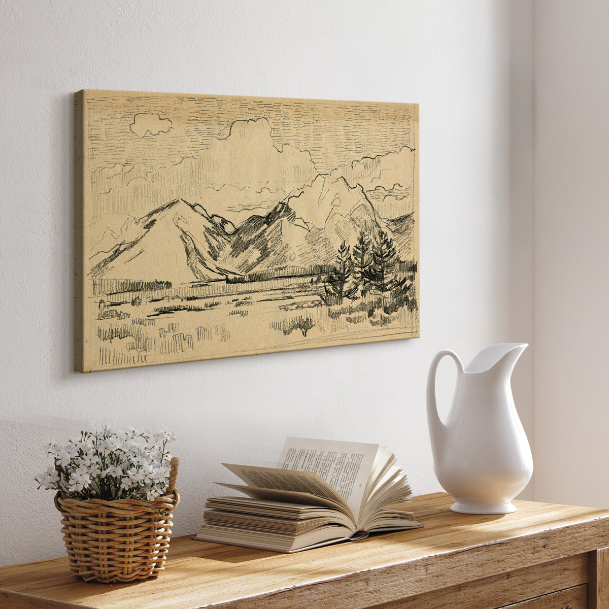 Hatched Horizon II - Canvas Art Print