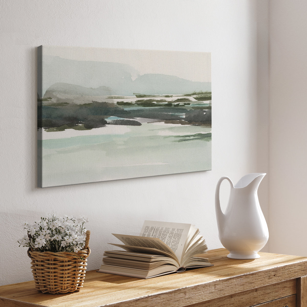 Turquoise Marsh I - Canvas Art Print